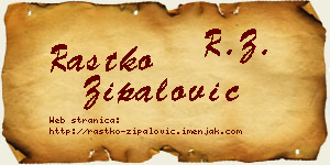 Rastko Zipalović vizit kartica